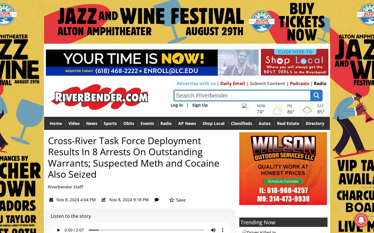 RiverBender Madison County task-force arrest news example
